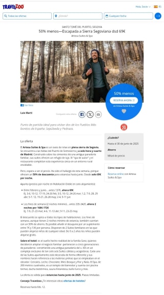 Sierra segoviana desde 69€ para 2 personas.