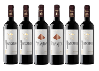 2 botellas de Montegaredo Crianza 2018. + 2 botellas de Montegaredo Crianza 2019. + 2 botellas de Pirámide Crianza 2018. por 44€