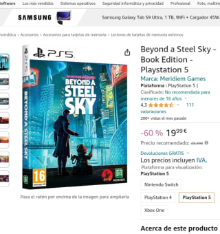 videojuego Beyond a Steel Sky - Book Edition - ps5 por 19,99€
