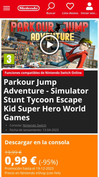 Parkour Jump Adventure - Simulator Stunt Tycoon Escape Kid Super Hero World Games por 0,99€.