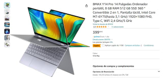 Portátil convertible BMAX Y14 Pro de 8 GB RAM 512 GB SSD con Intel Core M7-6Y75 por 289,99€