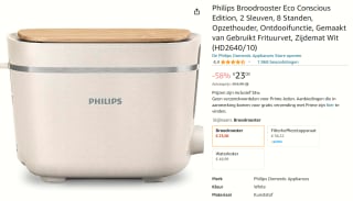 Philips HD2640/10 Broodrooster voor €23 bij Amazon