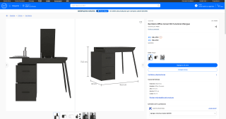 Escritorio Office Conect 90 Funcional Wengue por solo $84.990