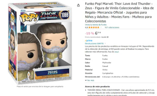 Funko Pop! Marvel: Thor: Love And Thunder - Zeus por 6,55€