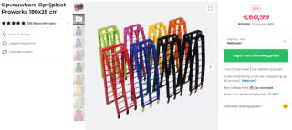 Opvouwbare oprijplaat Proworks 180 x 28 cm voor €60,99 bij XLmoto