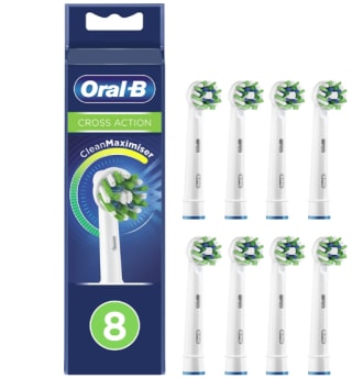Oral-B CrossAction - Met CleanMaximiser-technologie - Opzetborstels - 8 Stuks voor €17,90 bij Ochama
