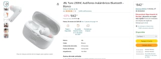 Audífonos JBL Tune 230NC por $842 | Descuento Amazon