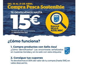 Hasta 15€ descuento en productos con sello MSC desde la Sirena
