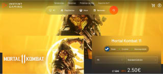 juego Mortal Kombat 11 para plataforma de Steam por 2,50€