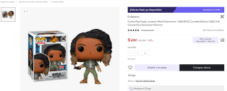 Figura Funko Pop Kayla Jurassic World Dominion 1268 por 5€