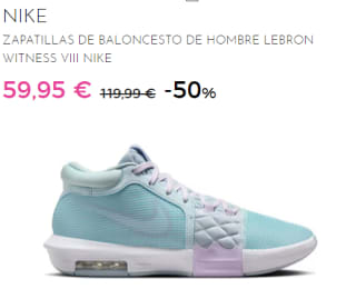 Zapatillas de Hombre Nike Lebron Witness 8 por 47.96€