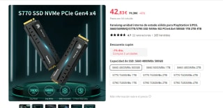 SSD S790 SSD NVMe M2 PCIe4.0x4 1TB por 41.84€