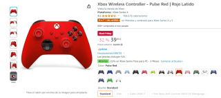 Xbox Mando Carbon Black para Xbox One, Xbox Series X|S por 37,90€