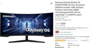 Samsung LC34G55TWWPXEN 34 inch curved QHD HDR monitor voor €259 bij Amazon