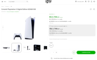 Console da Sony, modelo Playstation 5 de 825GB - R$ 3.799,91