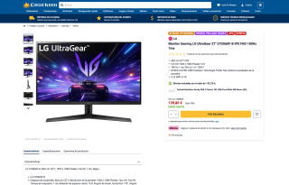 Monitor Gaming LG UltraGear 27" 27GS60F-B + teclado mecánico ducky one3 por solo 139,80€