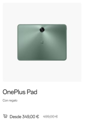Pack de OnePlus Pad 8GB/128GB + Watch 2R + Folio Case por 349€