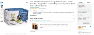 Té de Manzanilla y Anís en Caja de 25 Unidades marca Ship por 0,90€