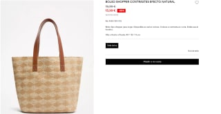 Bolso tipo shopper para mujer con Contrastes por 13.99€