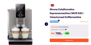 Nivona CafeRomatica 930 Espressomachine voor €799 bij Ibood