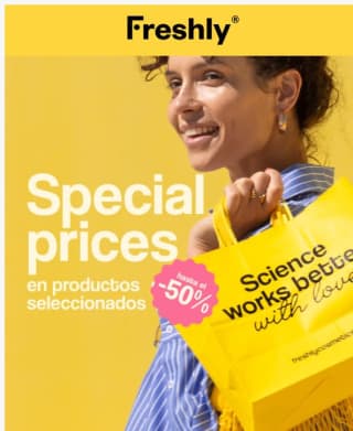 Hasta 50% descuento en seleccionados desde Freshly Cosmetics