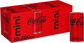 Pack 10 Coca-Cola Zero Azúcar minilatas 200 ml por 4,49€ mas sabores en descripción