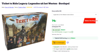 Ticket to Ride Legacy voor €74 met Bol Select