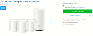 TP-Link Deco X50 3-pack + Deco X50 Outdoor voor €279 bij coolblue