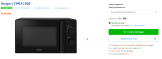 Veripart VPMAG20B magnetron voor €59 bij Coolblue