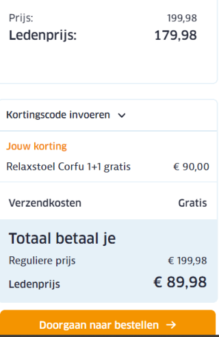 Human Nature - Corfu – Relaxstoel - 1 + 1 gratis bij de ANWB