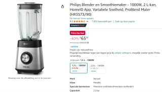 Philips Blender Series 5000 HR3573/90 - 1000 W voor €65,99 met Amazon Prime