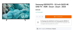Samsung QE55Q7F3 – 55 inch QLED 4K UHD TV – HDR – Smart – Zwart – 2025 voor €529 bij Artelectronics