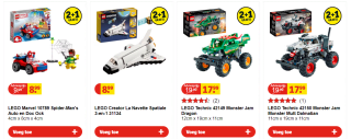Alle Lego bouwsets 2 + 1 gratis bij Kruidvat