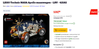 LEGO Technic NASA Apollo maanwagen – LRV - 42182 voor €131,99 bij Bol