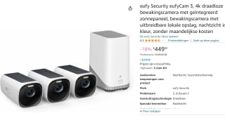 EufyCam 3 + HomeBase 3 - Bewakingscamera 3-pack voor €449 bij Amazon
