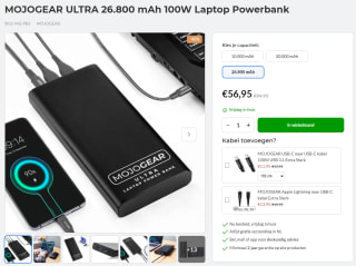 Mojogear ULTRA 26.800 mAh 100W Powerbank voor €56,95 bij Mojogear