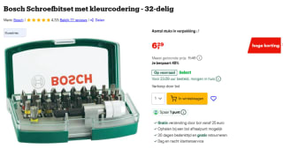 Bosch Accessoires 32-delige schroefbitset met kleurcodering voor €6,29 bij Bol