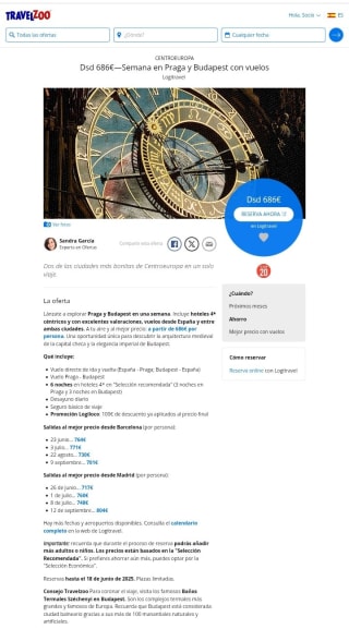 Semana en Praga y Budapest desde 686€.