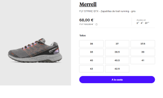Zapatillas para Mujer Merrell FLY STRIKE GTX por 68€
