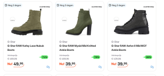 Diverse G-Star Raw schoenen vanaf €39,95 bij ibood