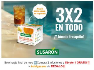 3x2 en todo + regalo adelgasana en  cada pedido