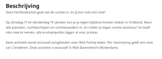 Gratis Knutselen bij Ikea Barendrecht