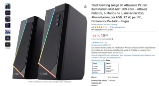 Altavoces para PC Trust GXT 609 Zoxa, RGB de 6 modos, 12W RMS, 2 unidades por 19,49€