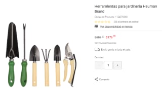 Herramientas para Jardinería Heuman Brand por $177 en Liverpool