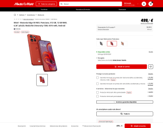 Motorola Edge 50 NEO Poinciana 512GB 12GB RAM 6.36" por solo 499€