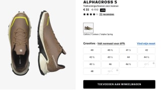 Trailrunning schoen Salomon Men Alphacross 5 voor €55