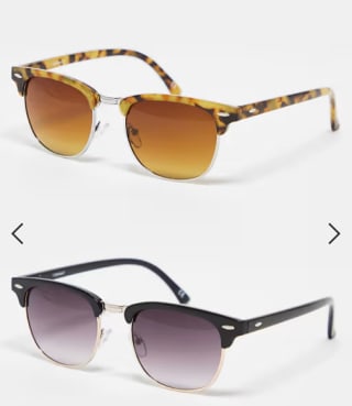 Lot de 2 paires de lunettes de soleil Femme Asos Design à 6,50€