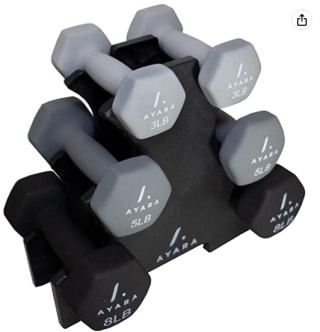 Set 6 mancuernas Fitness de Neopreno Hexagonales Ayara por $999