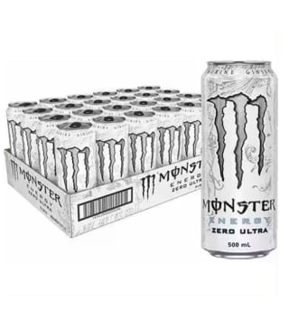 MONSTER ENERGY Ultra White Bebida energética sin azúcar Mango Loco 24*500 ml a solo 21,79€