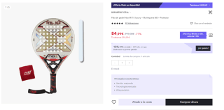 Pala de padel Nox Ml 10 luxury + Muñequera NB + Protector por 69.99€